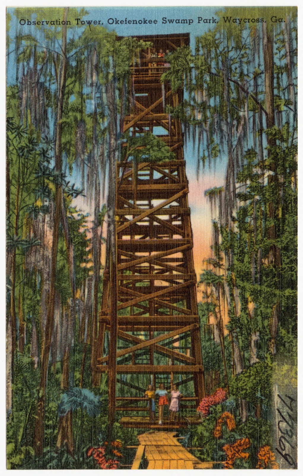 Observation tower, Okefenokee Swamp Park, Waycross, Ga., Boston Public Library - undated