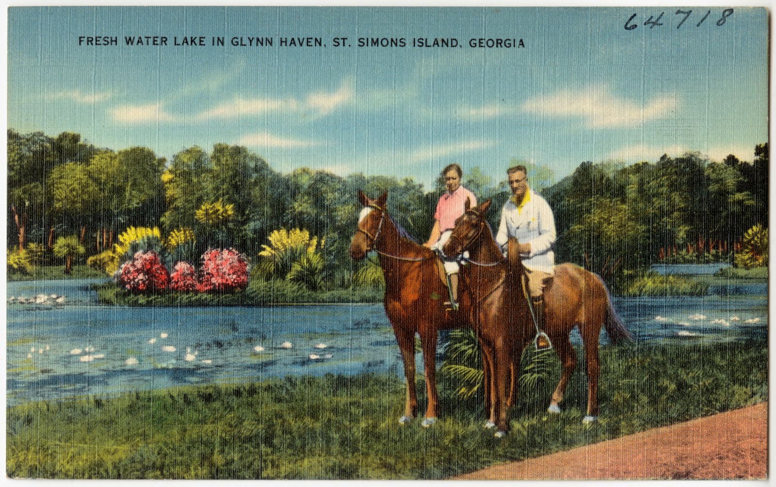 Fresh water lake in Glynn Haven, St. Simons Island, Georgia, Boston Public Library - undated