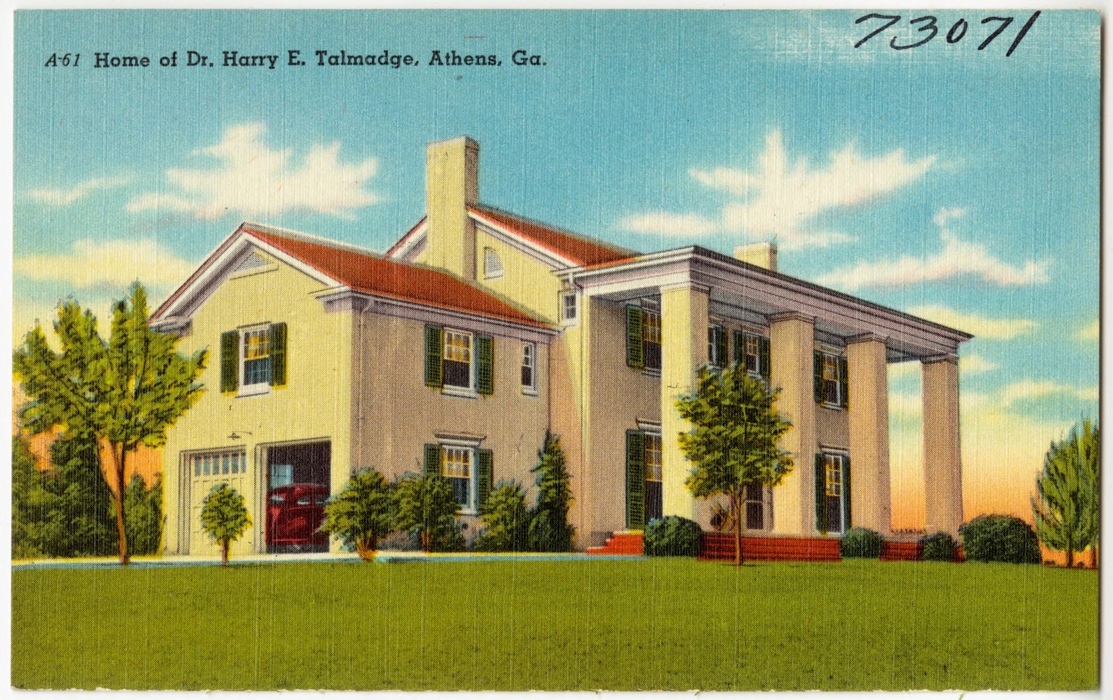Home of Dr. Harry E. Talmadge, Athens, Ga., Boston Public Library - undated