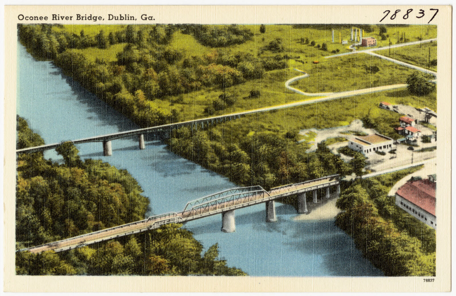 Oconee River Bridge, Dublin, Ga., Boston Public Library - undated