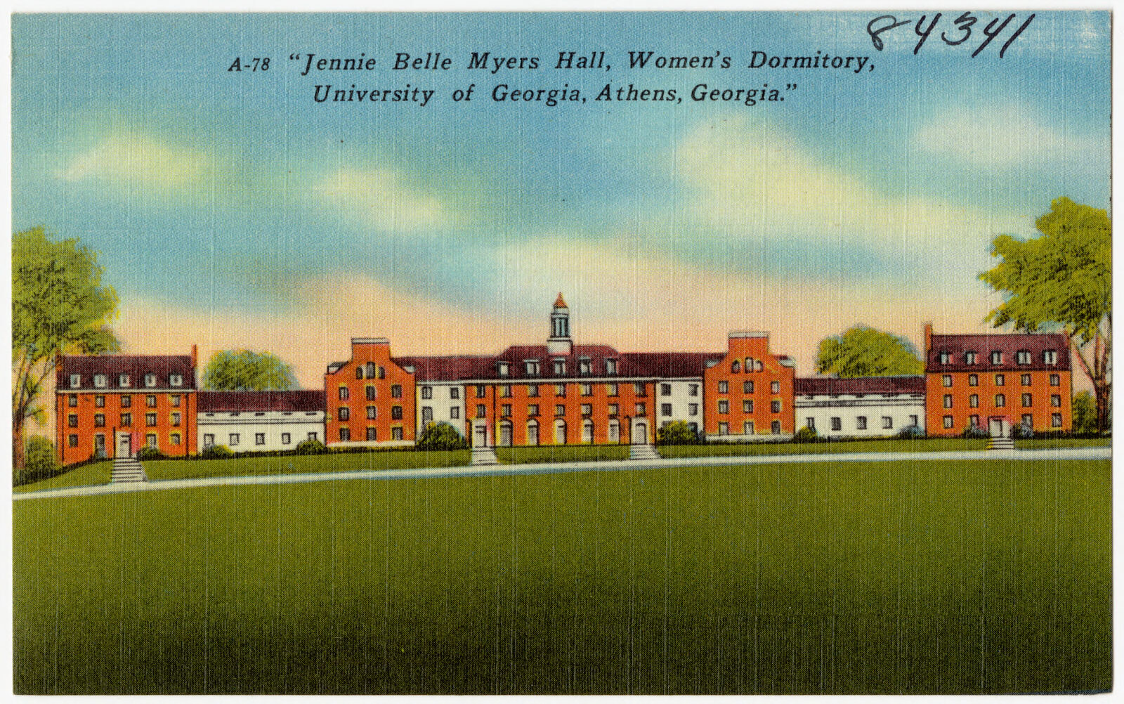 "Jennie Belle Myers Hall, women's dormitory, University of Georgia, Athens, Georgia.", Boston Public Library - undated
