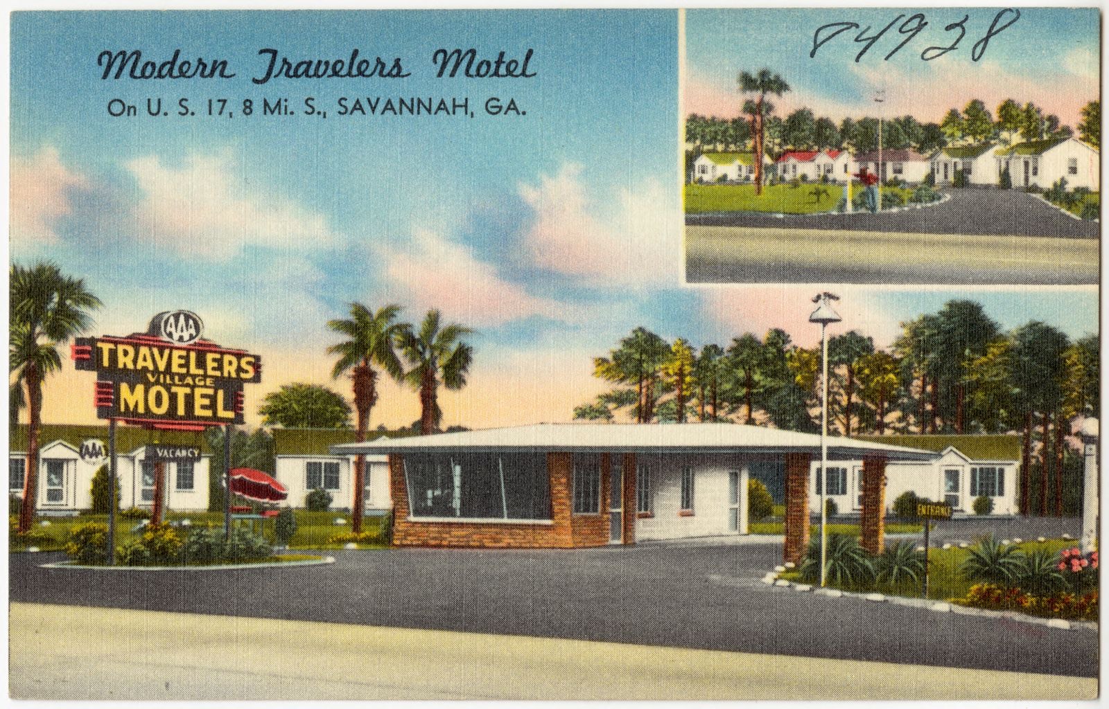 Modern Travelers Motel, on U. S. 17, 8 mi. s., Savannah, Ga., Boston Public Library - undated