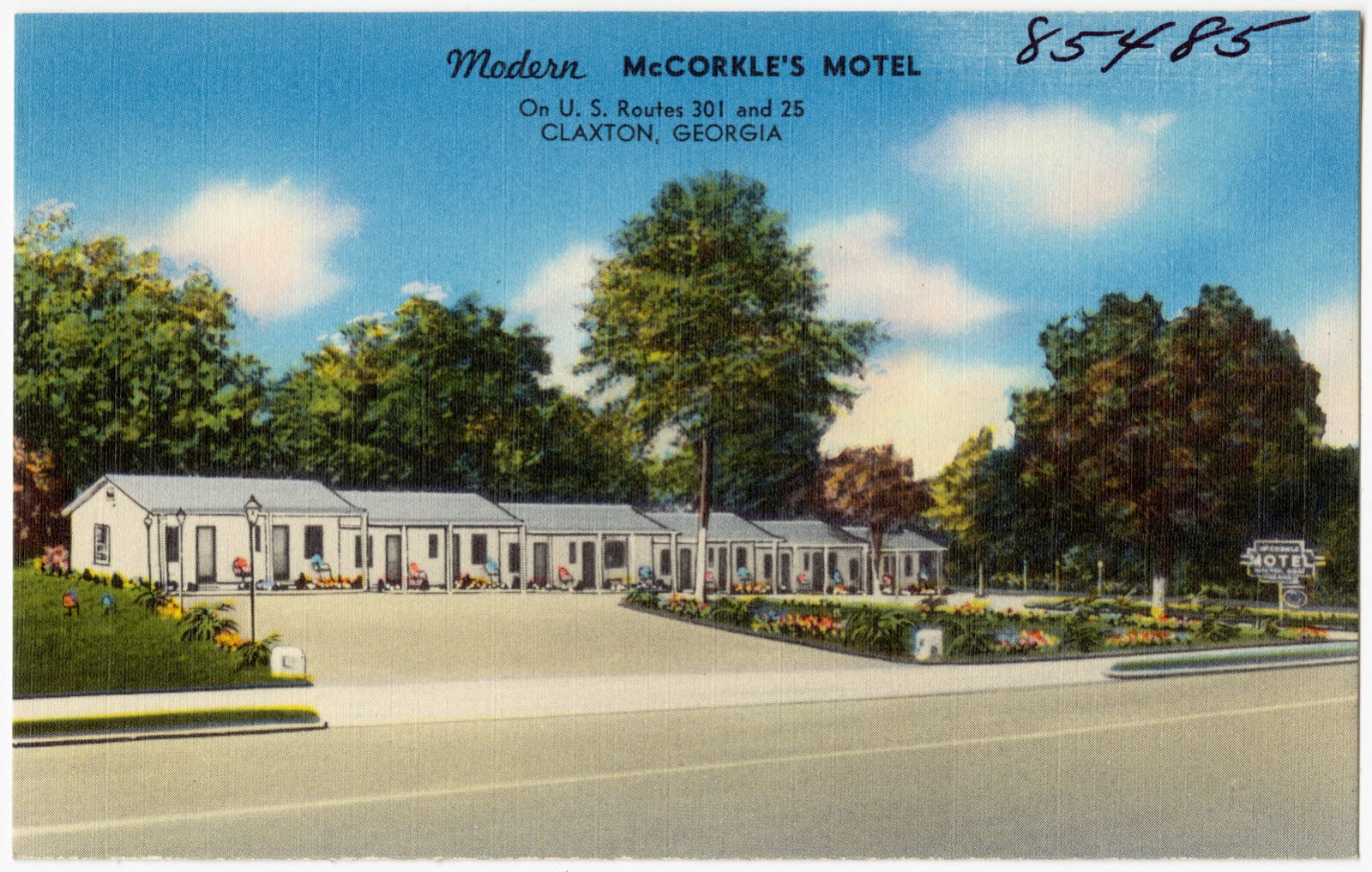 Modern McCorkle's Motel, on U. S. Route 301 and 25, Claxton, Georgia, Boston Public Library - undated
