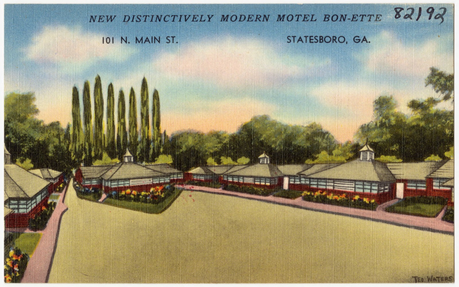 New distinctively modern Motel Bon-ette, 101 N. Main St., Statesboro, Ga., Boston Public Library - undated