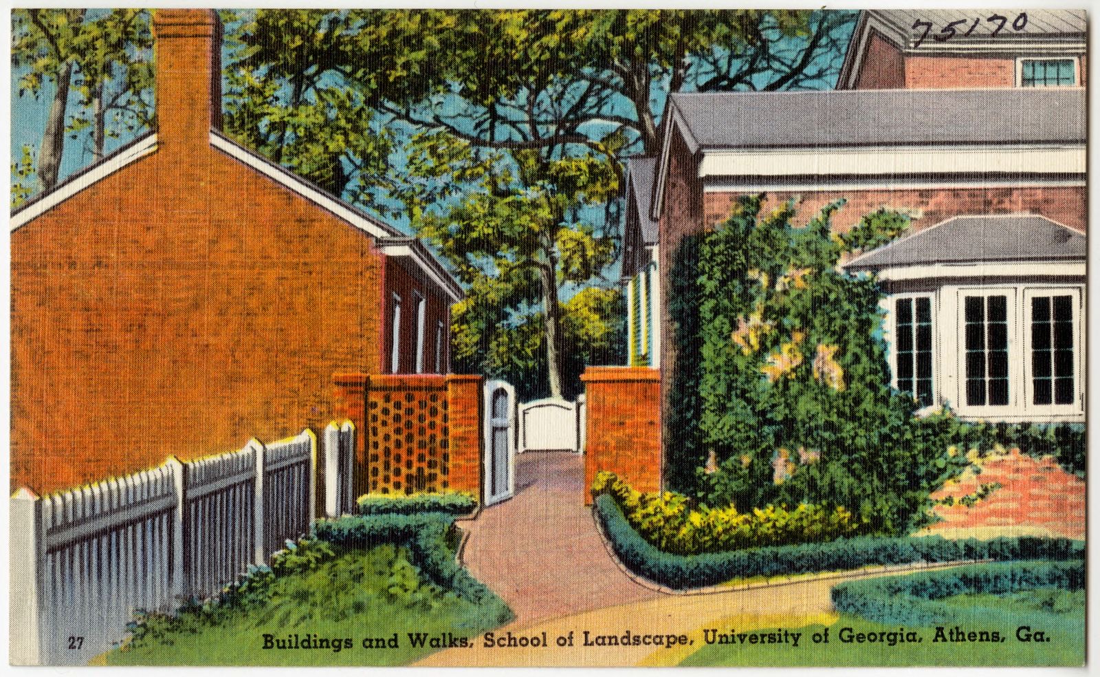 Buildings and walks, School of Landscape, University of Georgia, Athens, Ga., Boston Public Library - undated