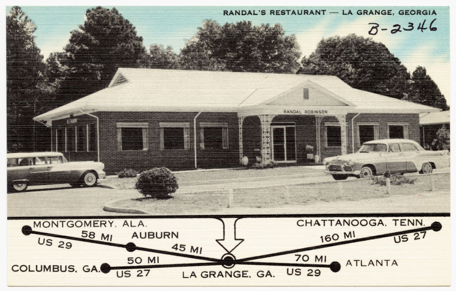Randal's Restaurant -- La Grange, Georgia, Boston Public Library - undated