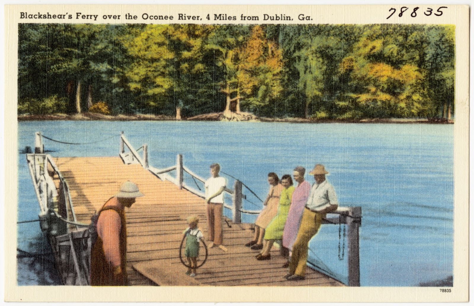 Blackshear's Ferry over the Oconee River, 4 miles from Dublin, Ga., Boston Public Library - undated