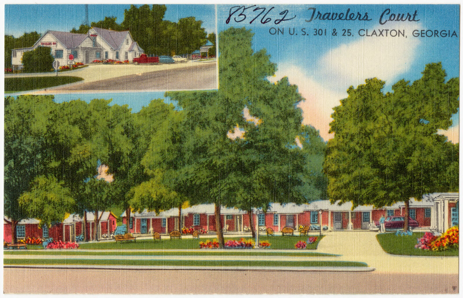Travelers Court on U. S. 301 & 25, Claxton, Georgia, Boston Public Library - undated