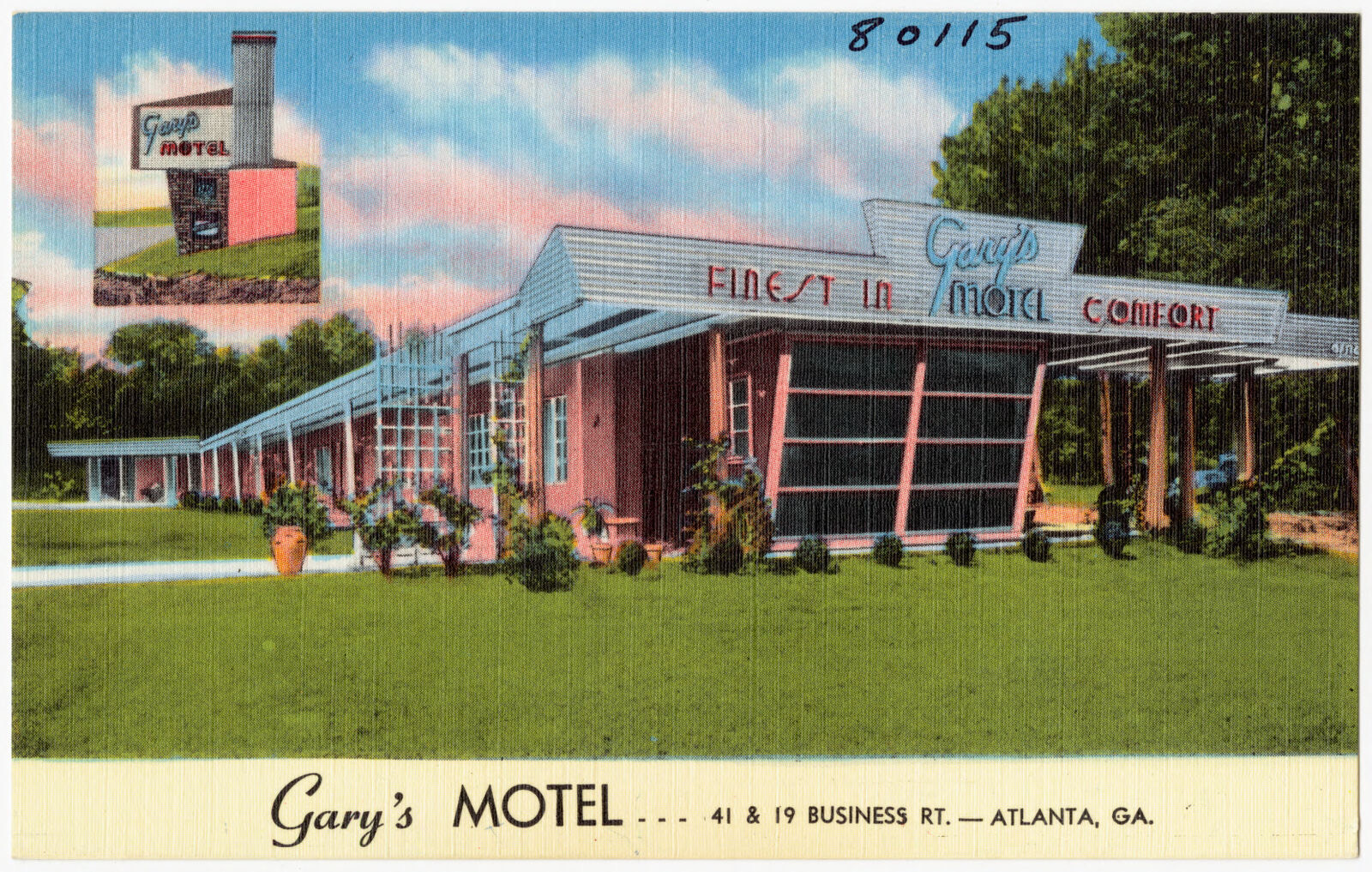 Gary's Motel...41 & 19 Business Rt. -- Atlanta, Ga., Boston Public Library - undated