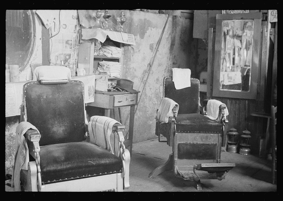 Negro barber shop. Atlanta, Georgia