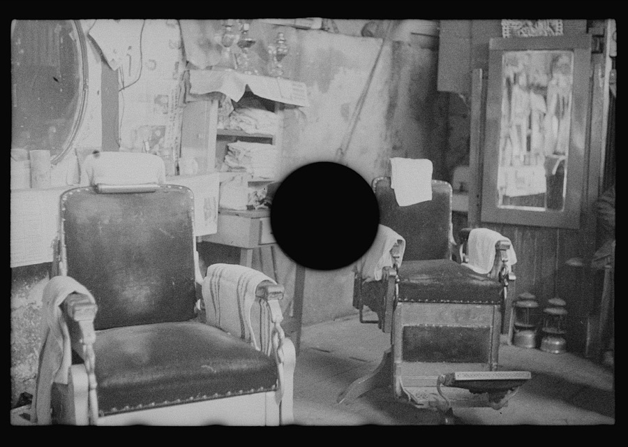 Negro barber shop. Atlanta, Georgia