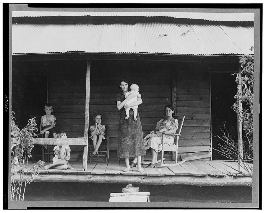 Cotton sharecropper family. Macon County, Georgia
