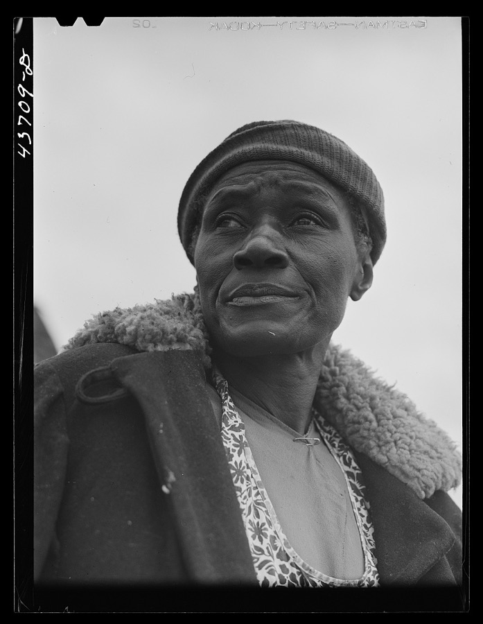 Negro woman who has not yet found a place to move out of the Hinesville Army camp area. Near Hinesville, Georgia