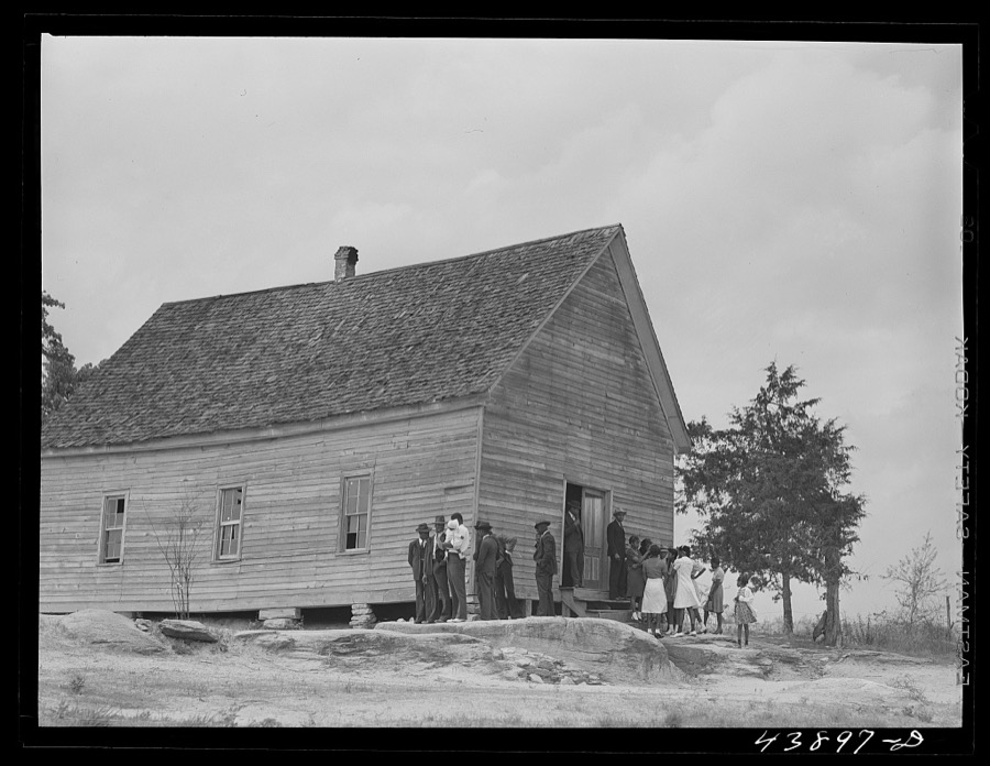 Before the church meeting at a Negro church in Heard County, Georgia