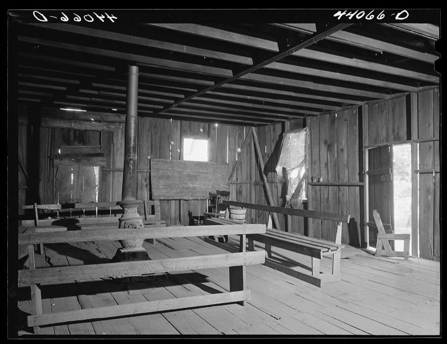 Interior of Negro schoolhouse in Heard County, Georgia