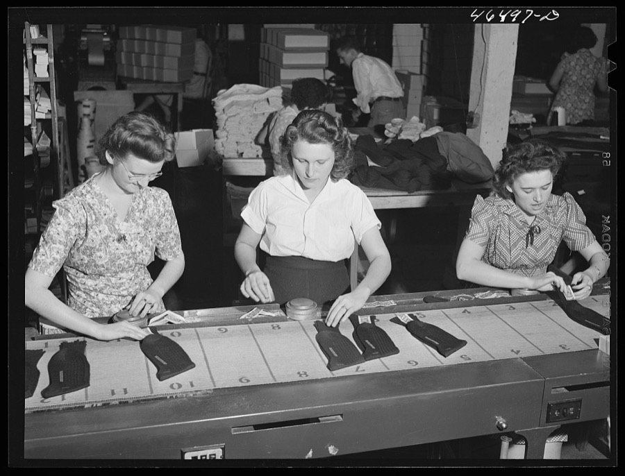 At the hoisery mill in Union Point, Greene County, Georgia