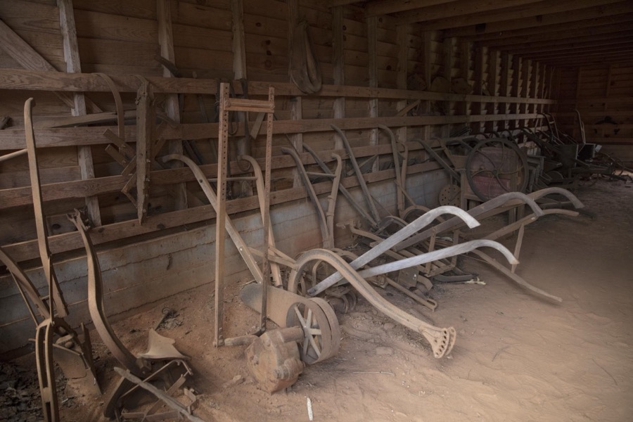 Plows at the boyhood farm of America's 39th president, Jimmy Carter, in the little community of Archery, Georgia, now part of the only slightly larger town of Plains, with which President Carter and his wife, Rosalynn, a Plains native, are usually associated