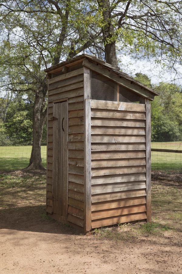 Outhouse at the boyhood farm of America's 39th president, Jimmy Carter, in the little community of Archery, Georgia, now part of the only slightly larger town of Plains, with which President Carter and his wife, Rosalynn, a Plains native, are usually associated