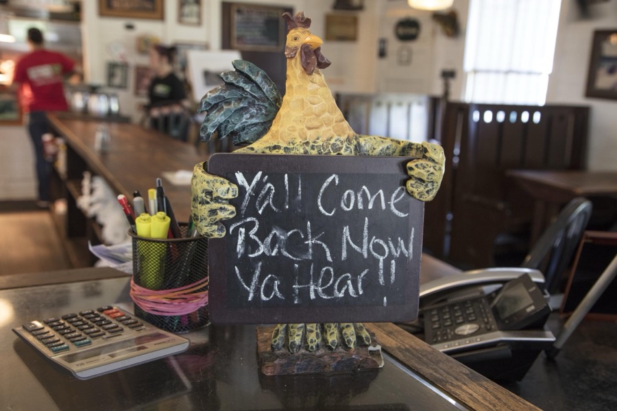 Interior of the Whistle Stop Cafe in Juliette, a small town in Monroe County, Georgia