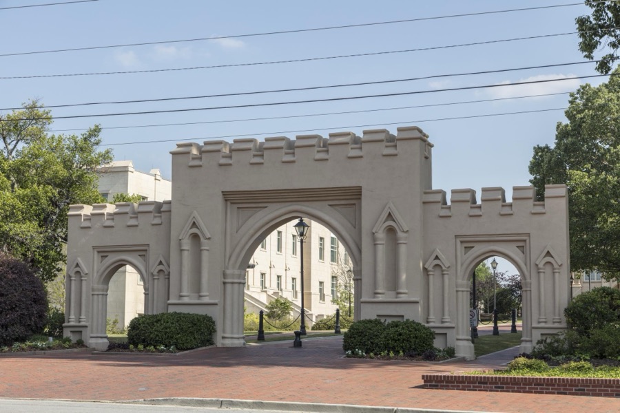 Gateway to the Old Capitol Museum in Milledgeville, the capital city of Georgia from 1804 to 1868, notably during the American Civil War