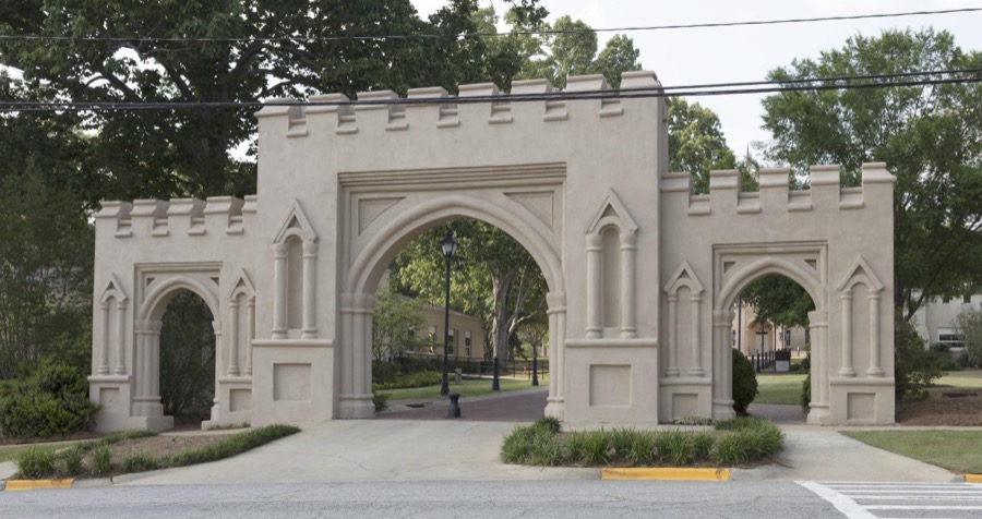 Gateway to the Old Capitol Museum in Milledgeville, the capital city of Georgia from 1804 to 1868, notably during the American Civil War