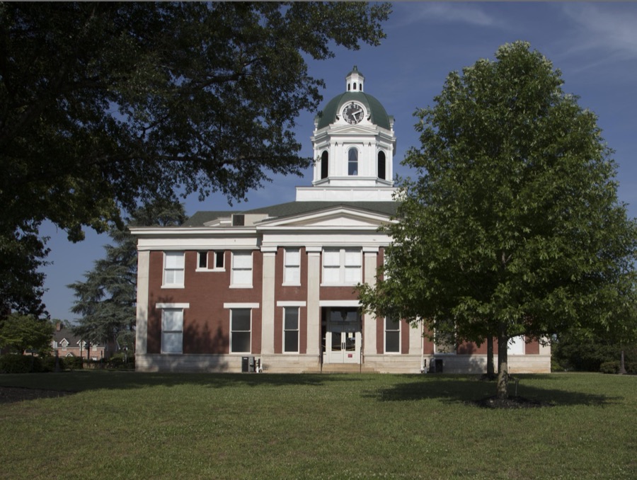 The Stephens County Courthouse in Toccoa, Georgia
