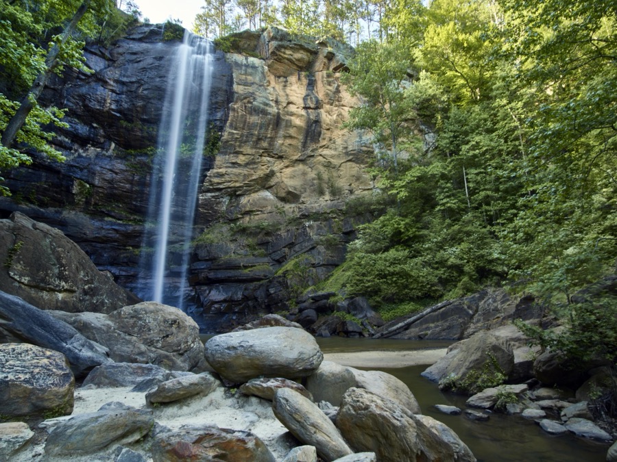 Toccoa Falls outside Toccoa, a city in northeast Georgia near the South Carolina line