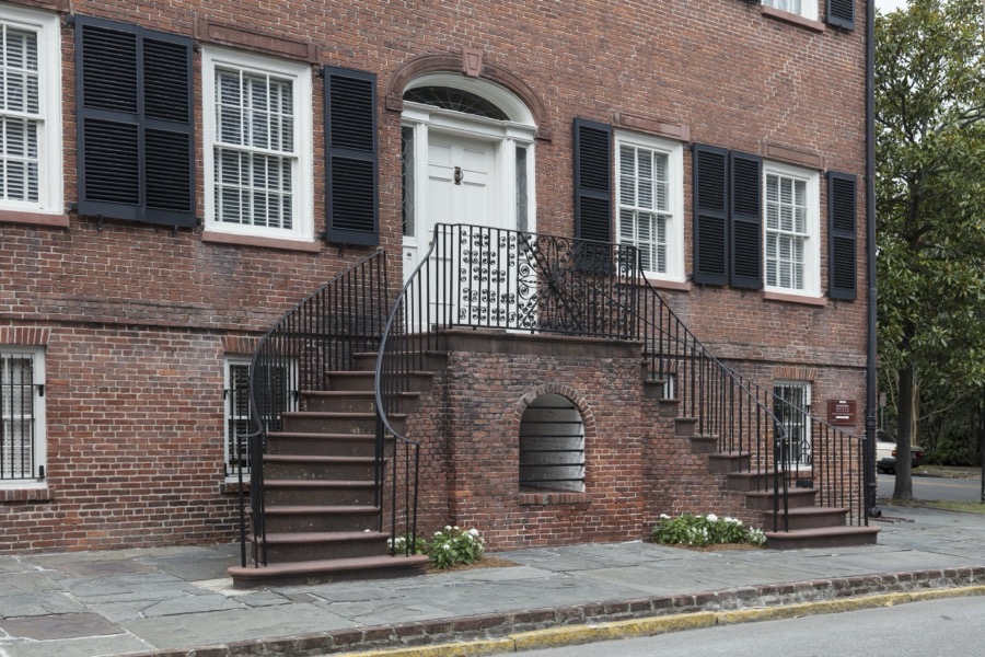 The historic Davenport House in Savannah, Georgia, once photographed in 1939 by photographer Frances Benjamin Johnston as part of a Carnegie Grant study of the South