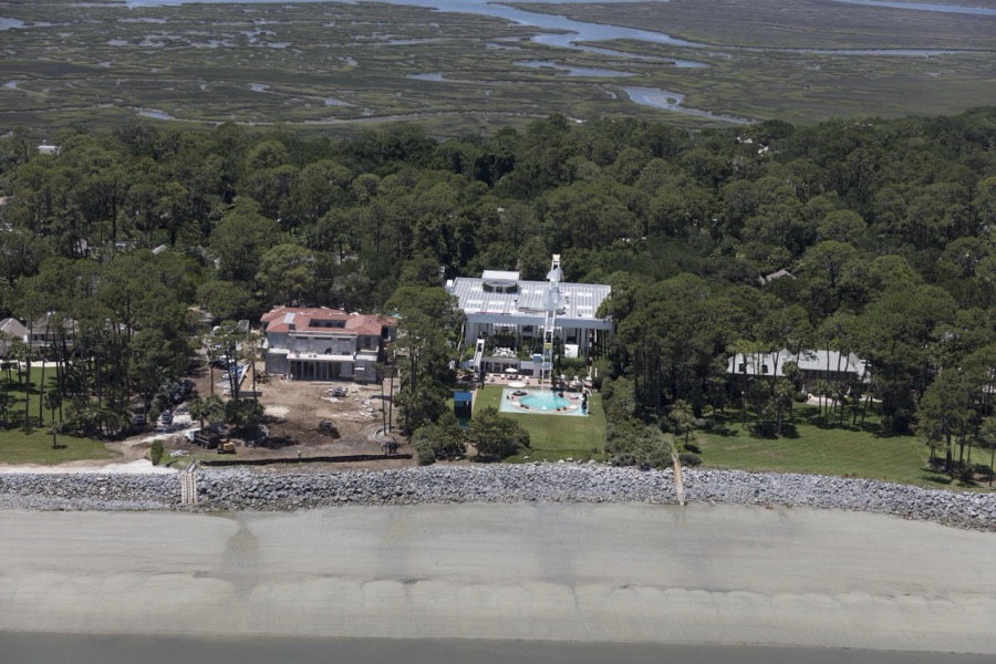 An aerial view of Sea Island, a privately owned, wealthy enclave in Glynn County, Georgia that for more than 75 years has been a retreat for many of America's richest and most famous citizens