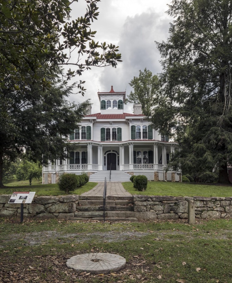 The main house, one of more than 20 structures at the old Hardman Farm site in White County, Georgia