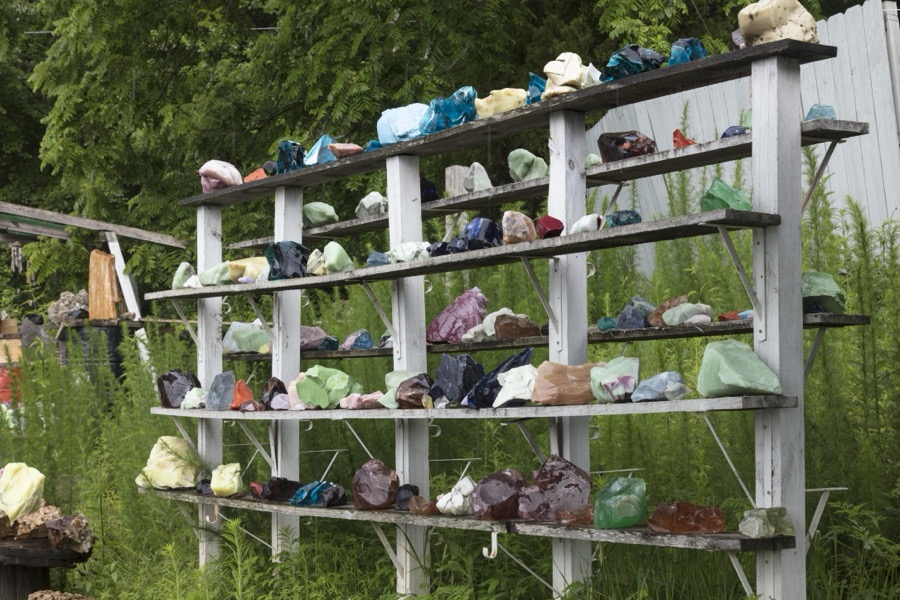 Gem shop in Helen, a northeast Georgia mountain town whose logging industry was dying when it turned itself into an affordable resort with a faux Bavarian Alps motif
