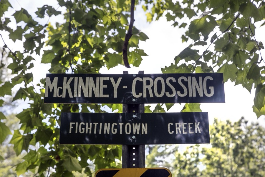 Sign in the mountains of northern Georgia in a settlement called Chestnut Gap, next to the home built for Col. Michael McKinney and his wife, Hepsy Adaline McClure McKinney, founders of the nearby city of Blue Ridge in far-northwest Georgia, near the Tennnessee line