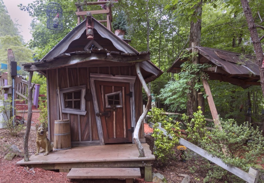 Part of Sleepy Hollow, a whimsical fairy village, garden, and gift shop near the settlement of Young Harris in Towns County, Georgia, near the North Carolina line