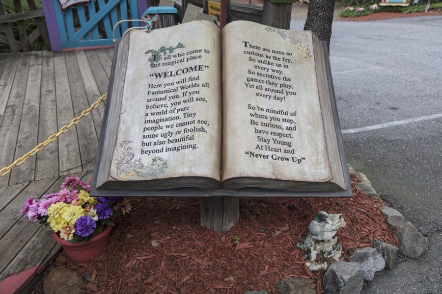 Part of Sleepy Hollow, a whimsical fairy village, garden, and gift shop near the settlement of Young Harris in Towns County, Georgia, near the North Carolina line