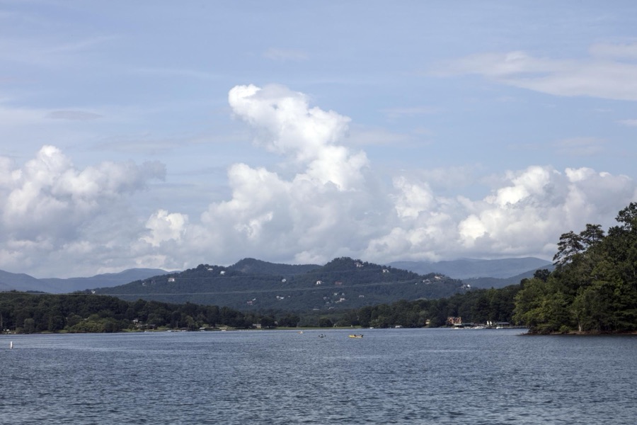 Scene on Lake Chatuge in Hiawassee, Georgia