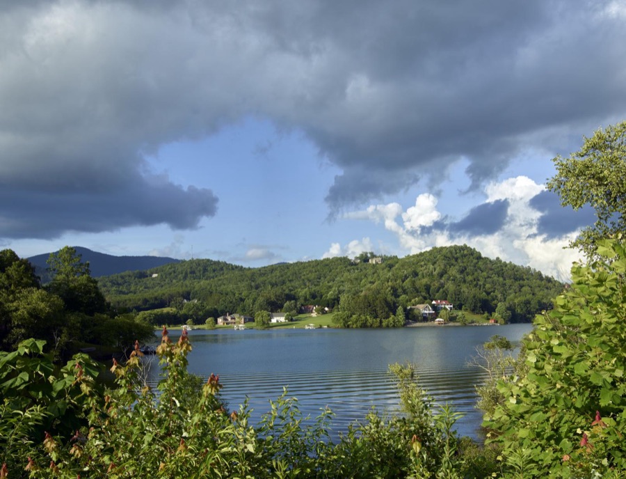 View of Lake Chatuge in Hiawassee, Georgia