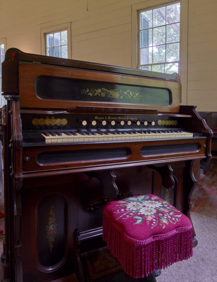 View from the pulpit at the Sardis Presbyterian Church, a historic rural church near Rome in Floyd County, Georgia