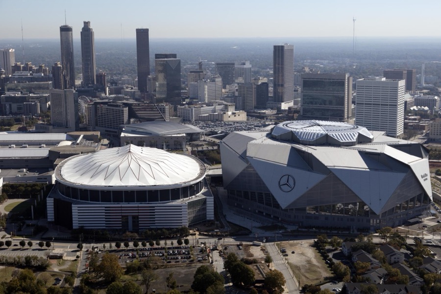 Aerial photograph of Atlanta, Georgia, taken in October 2017