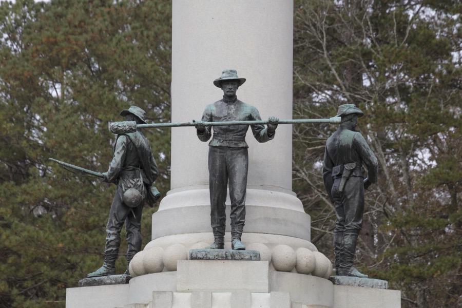 Figures on the Georgia Monument at the Chickamauga portion of the Chickamauga & Chattanooga National Military Park
