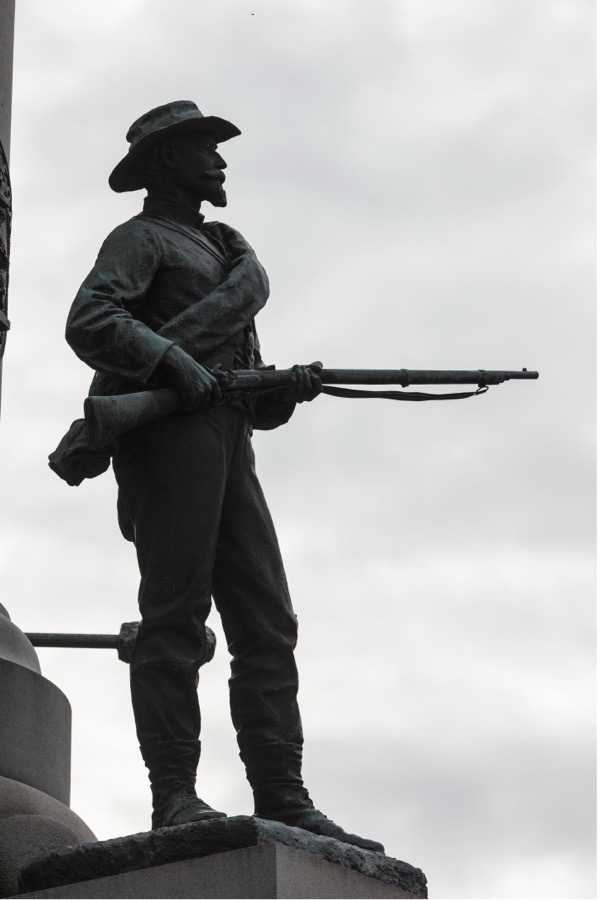 Figure on the Georgia Monument at the Chickamauga portion of the Chickamauga & Chattanooga National Military Park