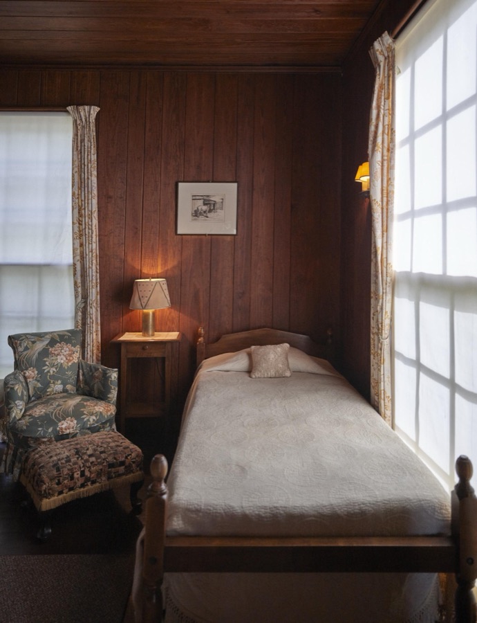 Eleanor Roosevelt's bedroom at the "Little White House" in Warm Springs, Georgia, the town in which her husband, Franklin D. Roosevelt, sought treatment for polio in 1924, nine years before he became U.S. president
