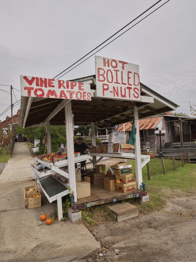 Peanut and produce stand in Warm Springs, Georgia, the town in which Franklin Roosevelt sought treatment for polio in 1924, nine years before he became U.S. president