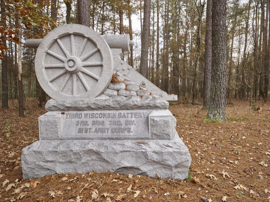 3rd Battery, Wisconsin Light Artillery monument at the Chickamauga portion of the Chickamauga & Chattanooga National Military Park