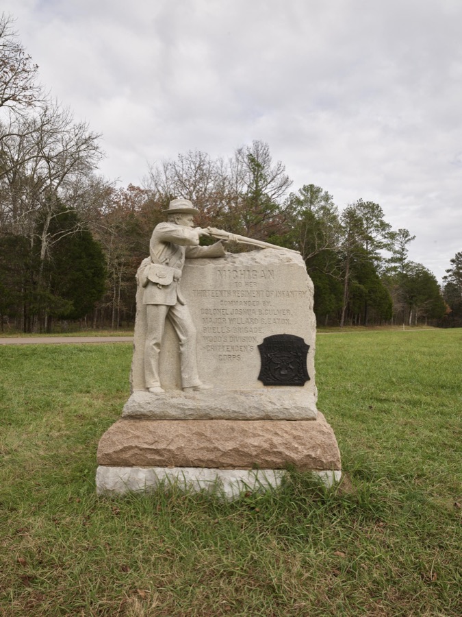 Michigan 13th Infantry Regiment monument at the Chickamauga portion of the Chickamauga & Chattanooga National Military Park