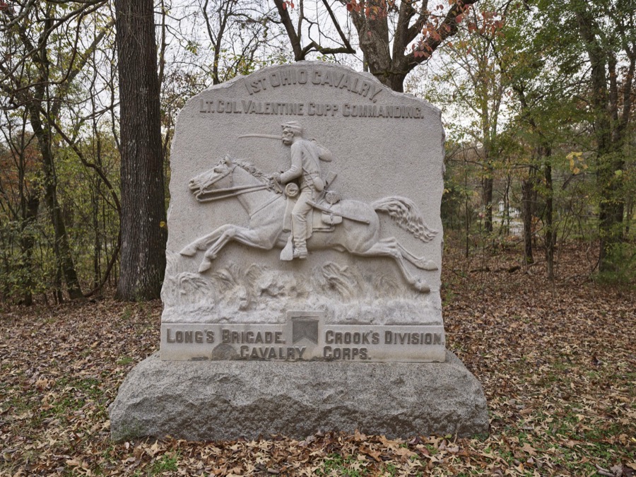 The 1st Ohio Cavalry monument at the Chickamauga portion of the Chickamauga & Chattanooga National Military Park