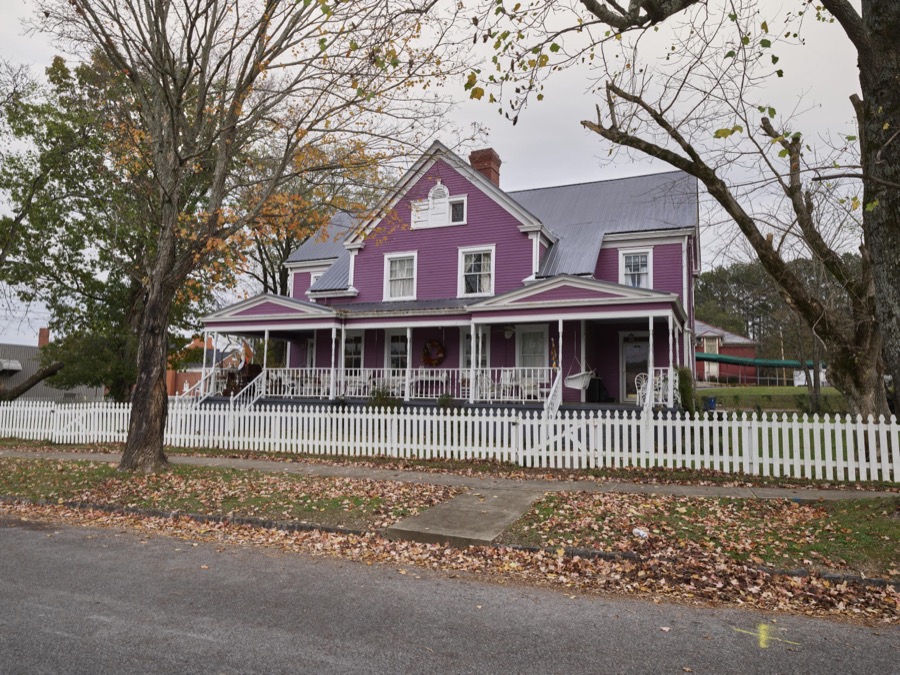 Lovely home at the old U.S. Cavalry post at Fort Oglethorpe, Georgia, now part of the larger town of the same name, near the Chickamauga Battlefield site from the U.S. Civil War