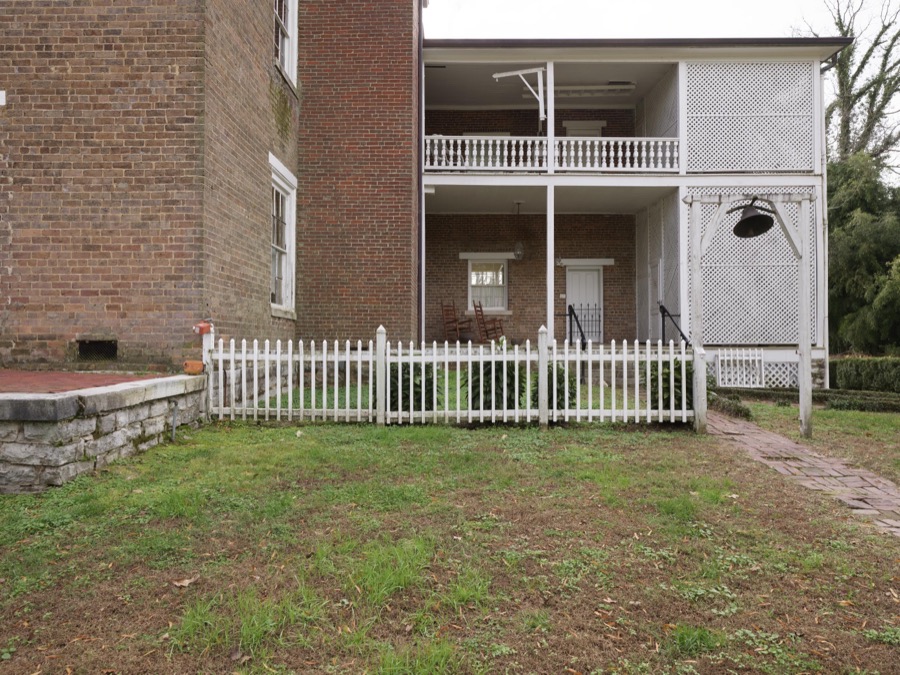 Rear view of the Lee-Gordon Mansion in Chickamauga, a town in far-northwestern Georgia, made famous for the Battle of Chickamauga, fought nearby in the American Civil War of the 1860s