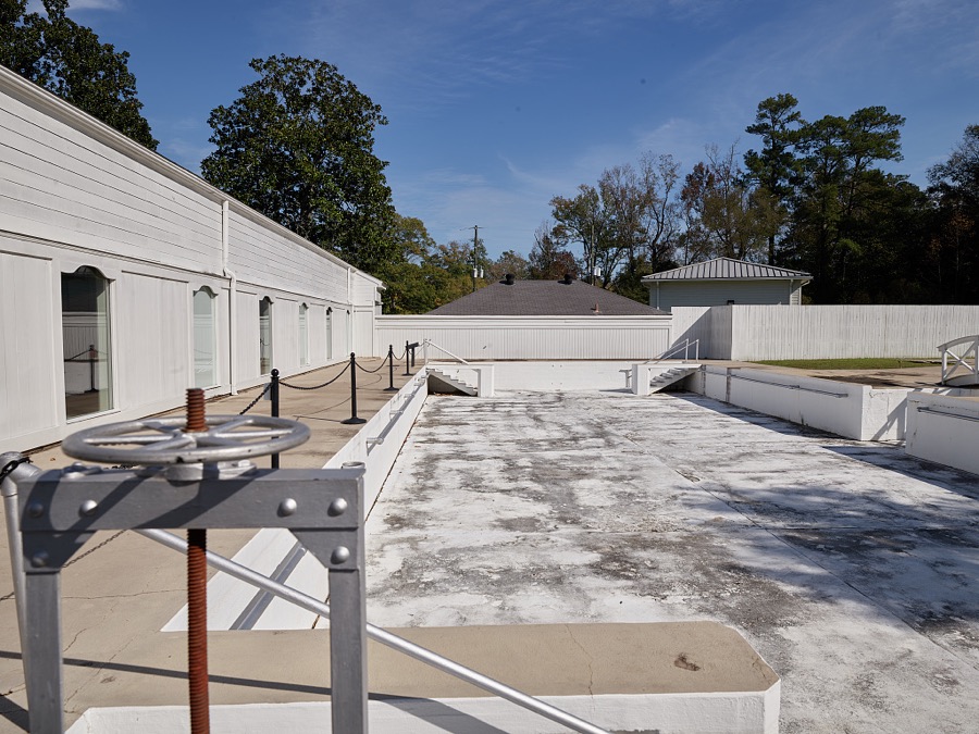 A portion of what was once a series of natural hot-springs pools in Warm Springs, Georgia, the retreat and recuperation center where Franklin Delano Roosevelt, and others afflicted with infantile paralysis, or polio, got treatment, rest, and exercise