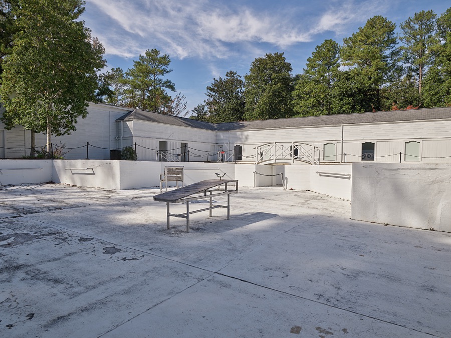 A portion of what was once a series of natural hot-springs pools in Warm Springs, Georgia, the retreat and recuperation center where Franklin Delano Roosevelt, and others afflicted with infantile paralysis, or polio, got treatment, rest, and exercise