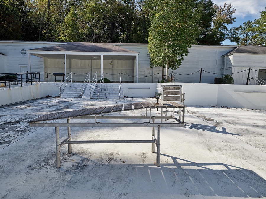 A portion of what was once a series of natural hot-springs pools in Warm Springs, Georgia, the retreat and recuperation center where Franklin Delano Roosevelt, and others afflicted with infantile paralysis, or polio, got treatment, rest, and exercise